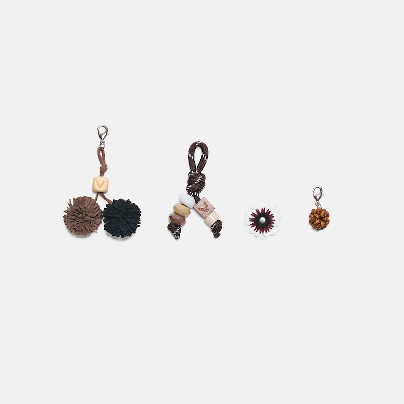 Woodland Bloom Charm Set (Petra), DARK CHOCOLATE, one-size | VIVAIA