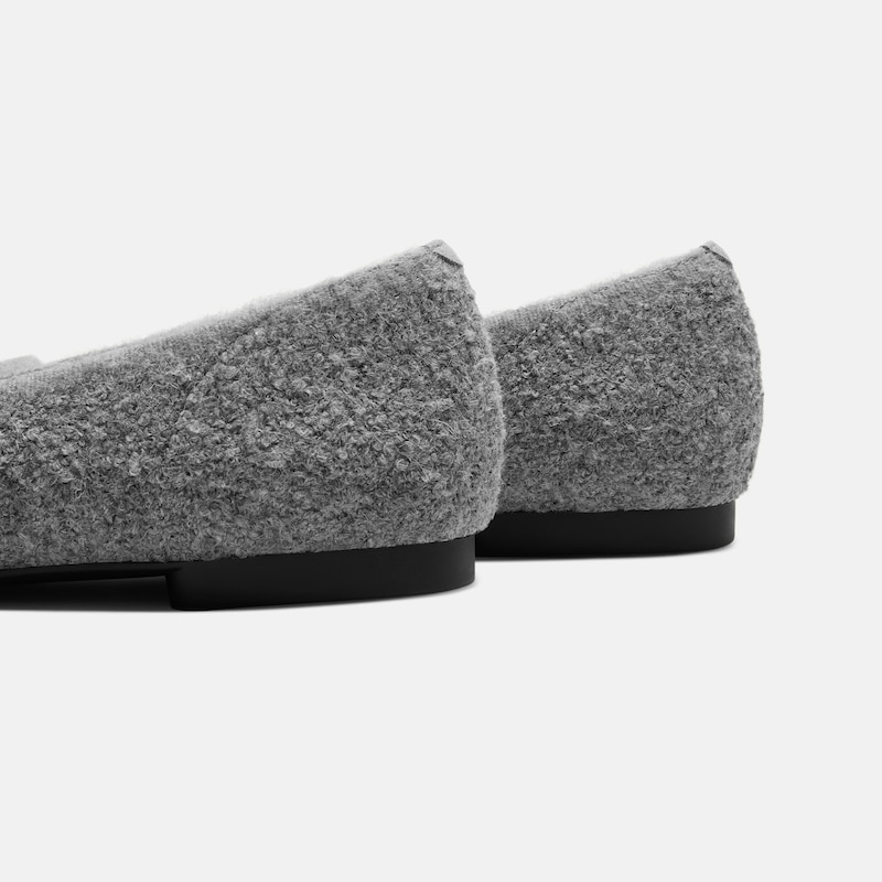Square-Toe Lace-Up Mary Janes (Miley), Rich Grey, EU39 | VIVAIA