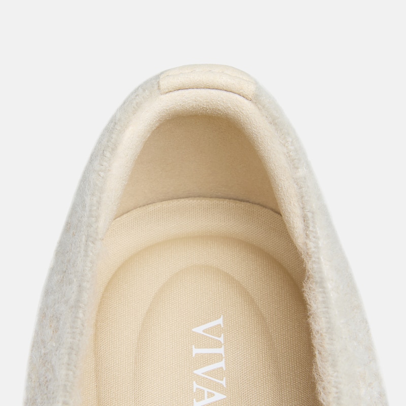Square-Toe Lace-Up Mary Janes (Miley), CREAM IVORY, EU39 | VIVAIA