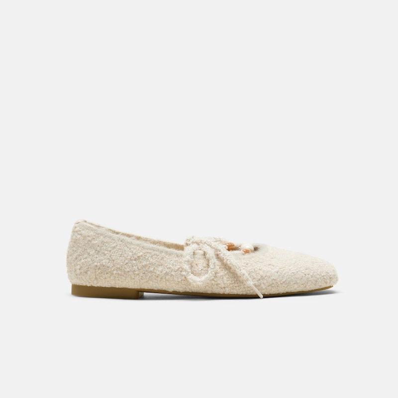 Square-Toe Lace-Up Mary Janes (Miley), CREAM IVORY, EU39 | VIVAIA