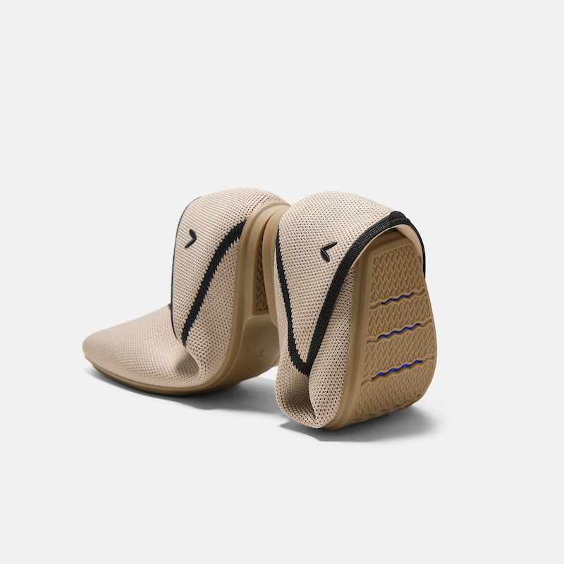 Square-Toe Flats (Maro), Almond & Black, EU38 | VIVAIA