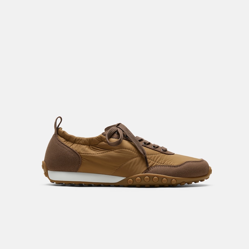 Round-Toe Casual Sneakers (Lexi), DARK CHESTNUT & BISON, EU37 | VIVAIA