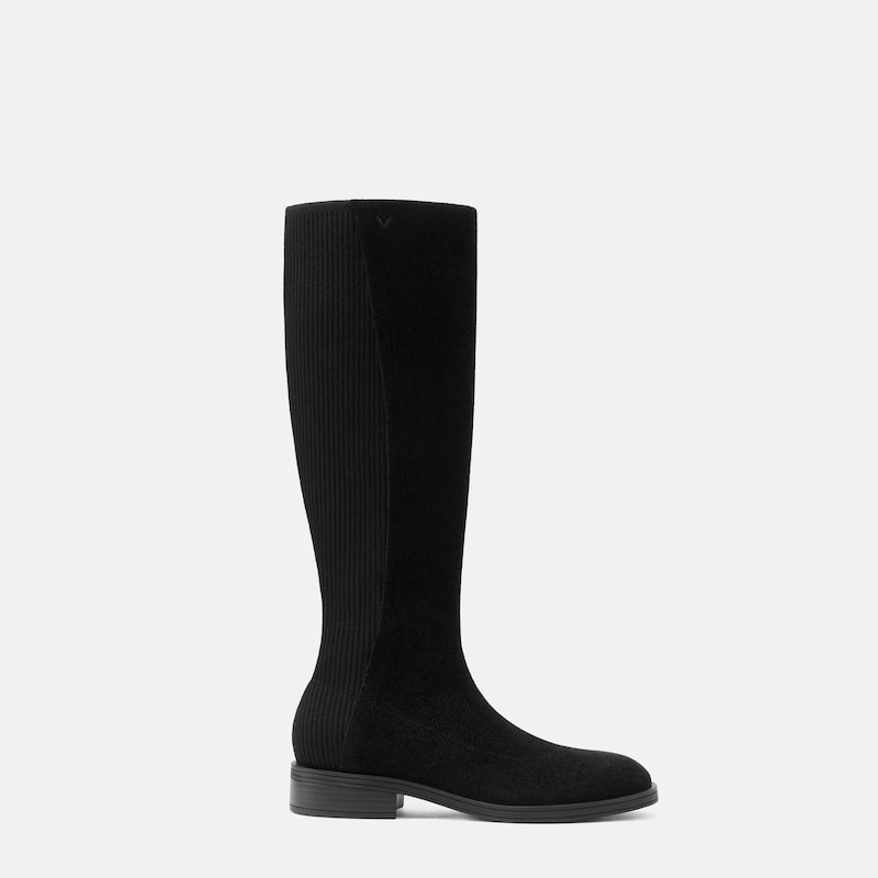 Square-Toe Knee-High Boots (Aida), Black, EU38 | VIVAIA
