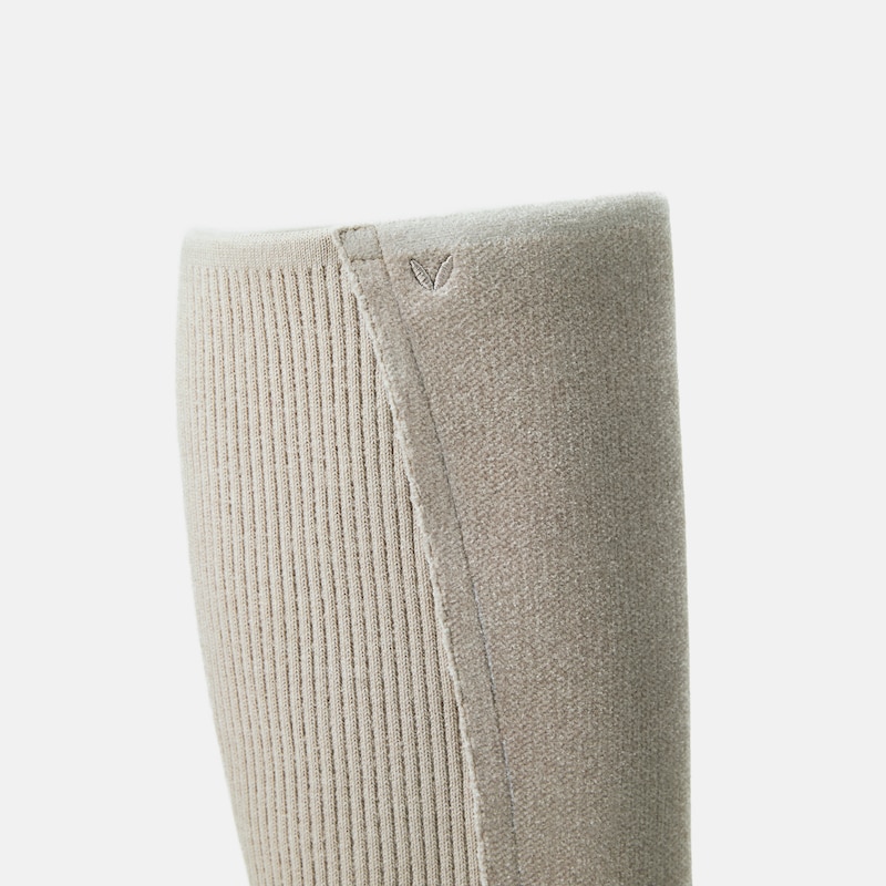 Square-Toe Knee-High Boots (Aida), Vintage Khaki, EU39 | VIVAIA