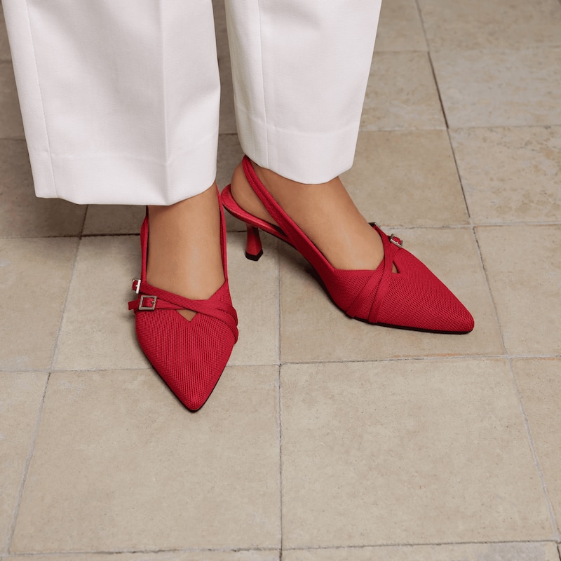 PointEase™ Slingback Heels (Adela), RUBY  RED, EU41 | VIVAIA
