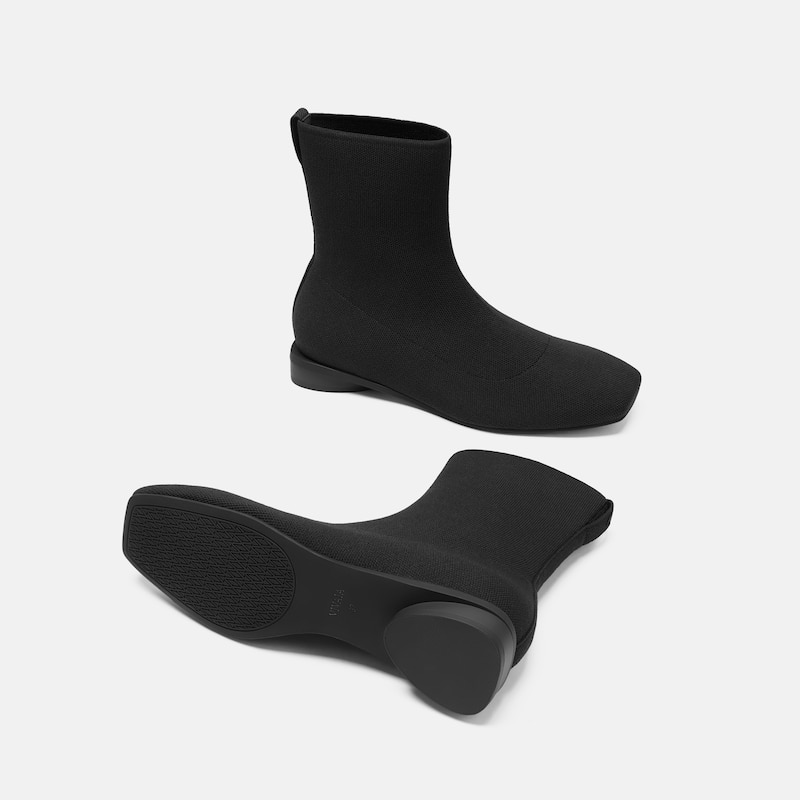 Square-Toe Ankle Boots (Marsa), Black, EU37 | VIVAIA