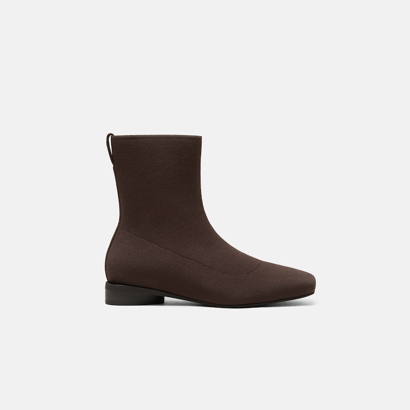 Square-Toe Ankle Boots (Marsa), Dark Chocolate, EU39 | VIVAIA