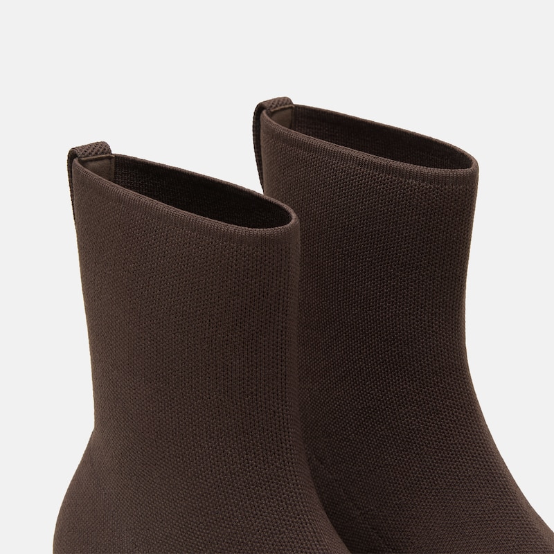 Square-Toe Ankle Boots (Marsa), Dark Chocolate, EU39 | VIVAIA
