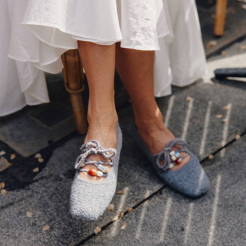 Square-Toe Lace-Up Mary Janes (Miley), Rich Grey, EU39 | VIVAIA
