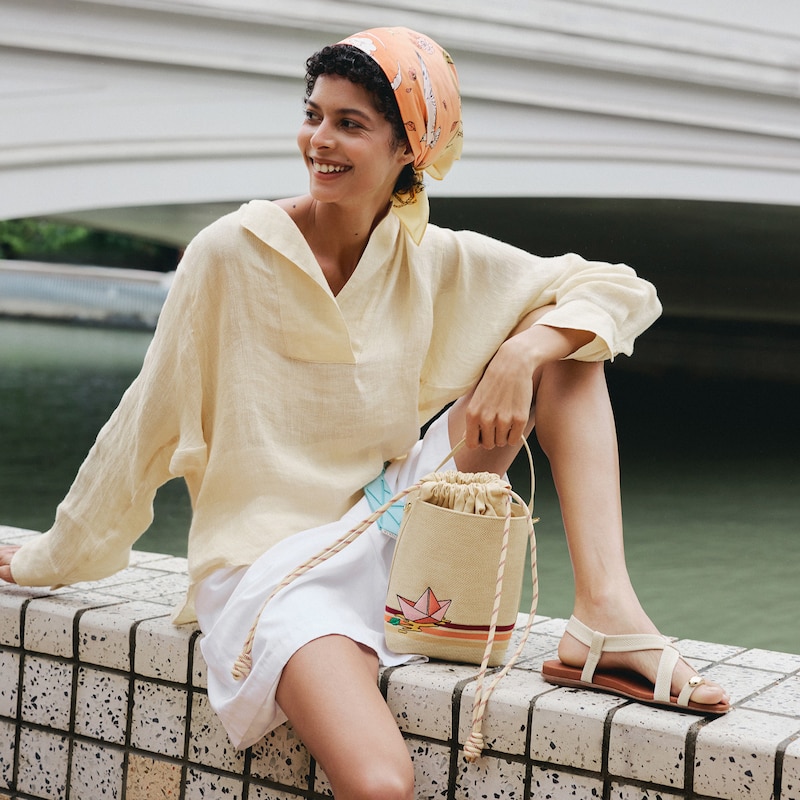 The Bucket Tote (Farreh), Nude Peach - Maria, one-size | VIVAIA