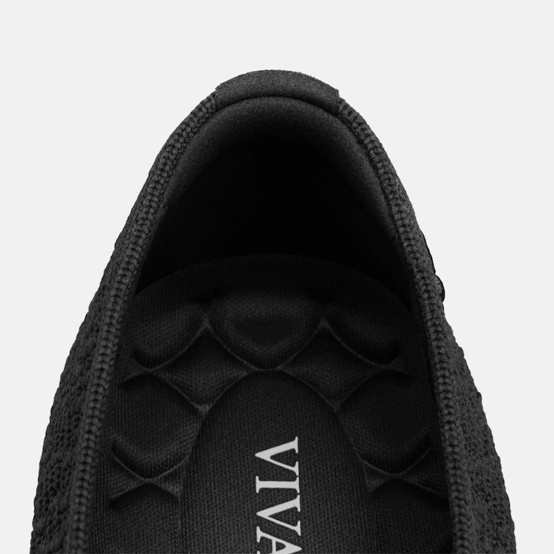 Wide Toe Knit Box Flats (Tia), Black, EU36 | VIVAIA