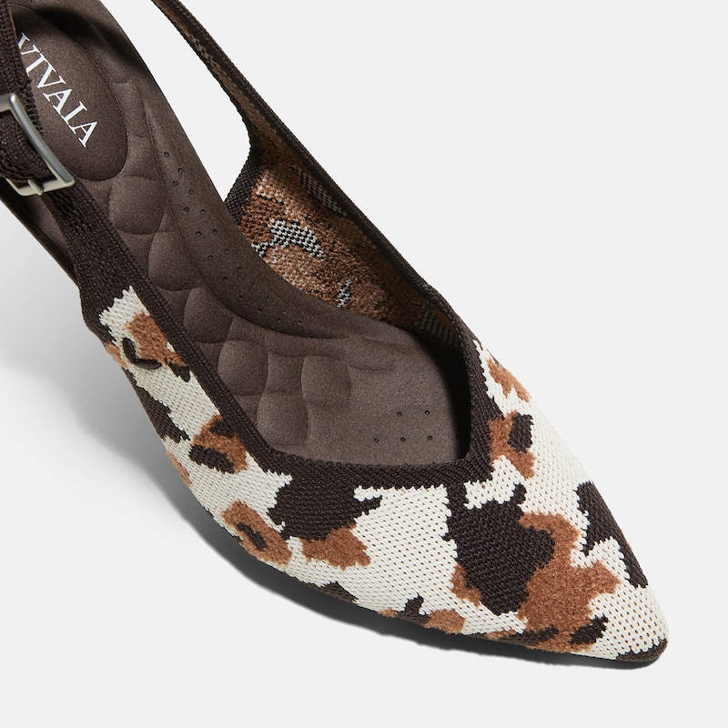 Pointed-Toe Slingback Heels (Addison), WILDWEAVE, EU35 | VIVAIA