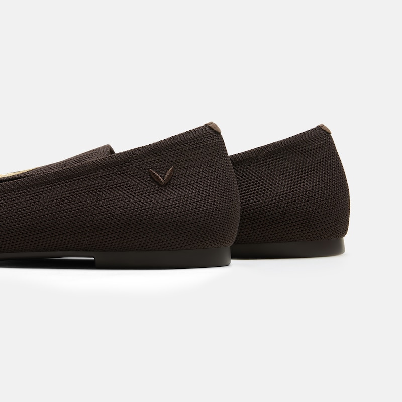 Round-Toe Embroidered Loafers (Audrey), Dark Chocolate - Owl, EU39 | VIVAIA