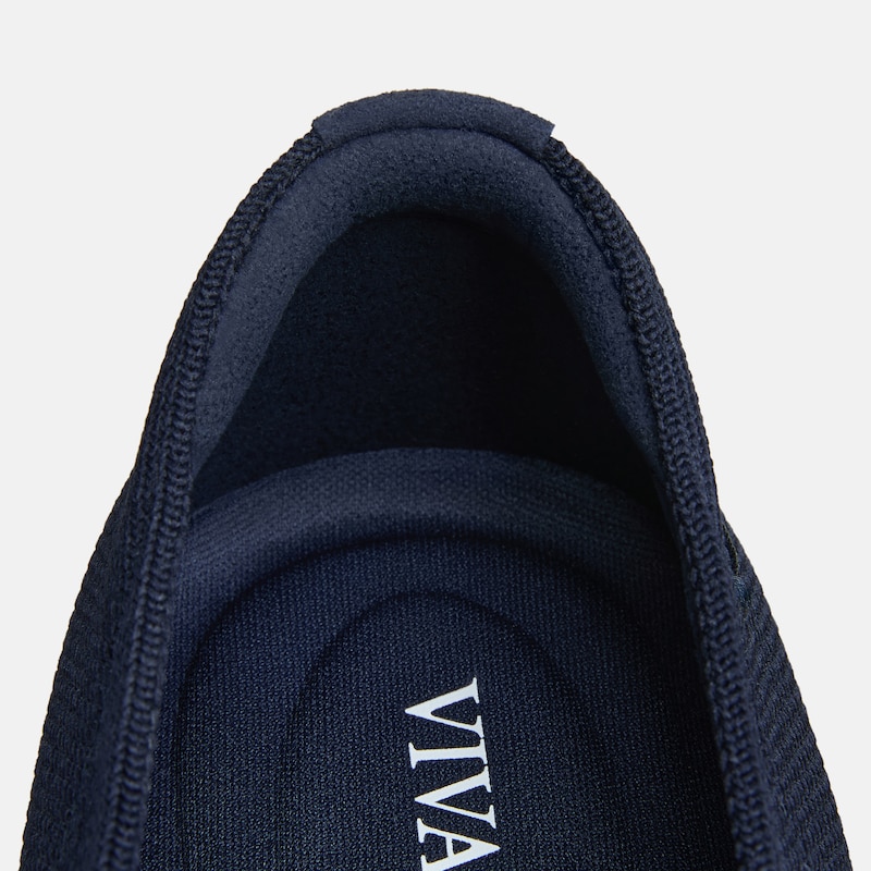 Round-Toe Embroidered Loafers (Audrey), Navy - Silver Pearl, EU38 | VIVAIA