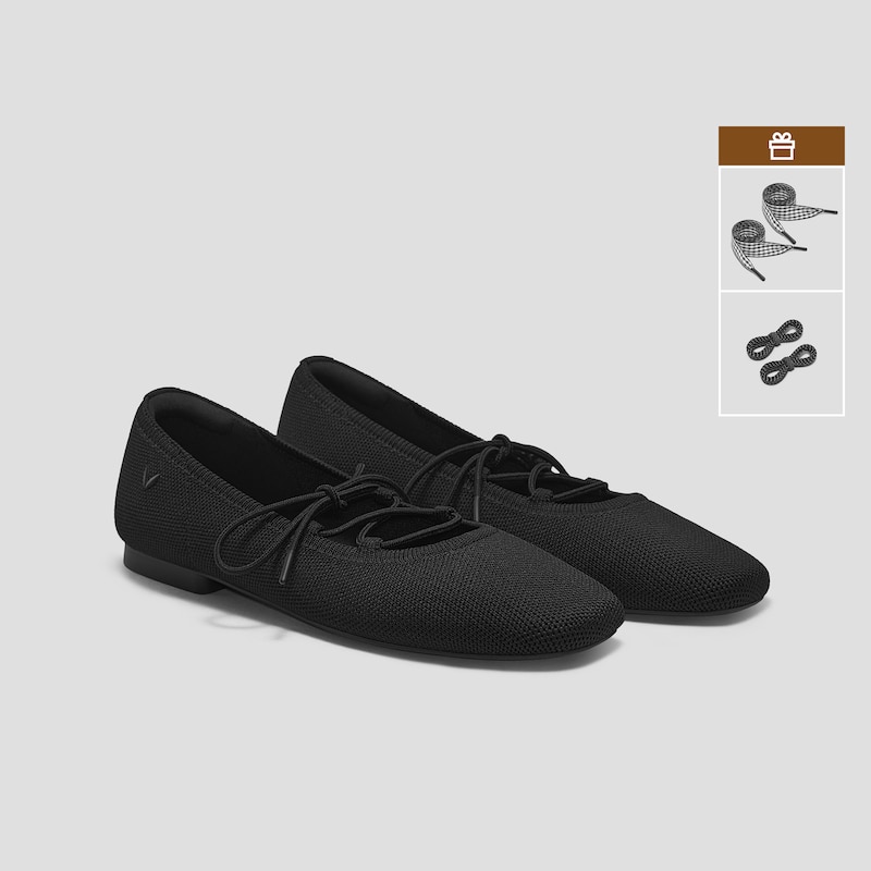 3 Laces Included Square-Toe Lace-Up Mary Janes (Miley), BLACK, EU39 | VIVAIA