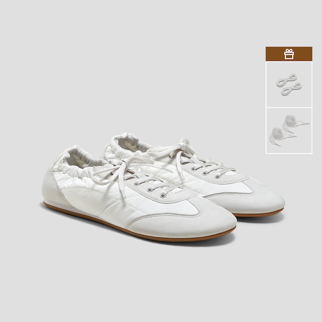 Jogger Re-Nylon Sneakerina (Yancy) - White Smokey Grey