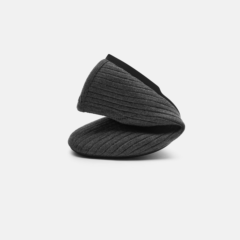Square-Toe Derby Flats (Cheslea), Rich Grey Wool, EU38.5 | VIVAIA