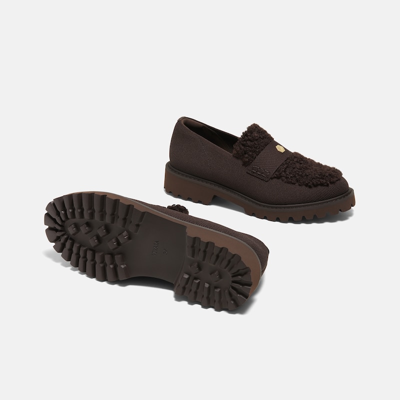 Round-Toe Chunky Heel Loafers (Franata), Dark Chocolate, EU39 | VIVAIA
