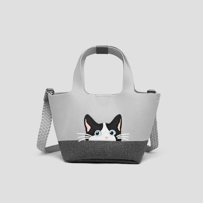 The Mini Tote (Anita) - Oyster Grey/Rich Grey - Moo Cat