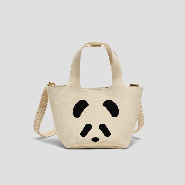 The Mini Tote (Anita) - Cream Ivory Panda