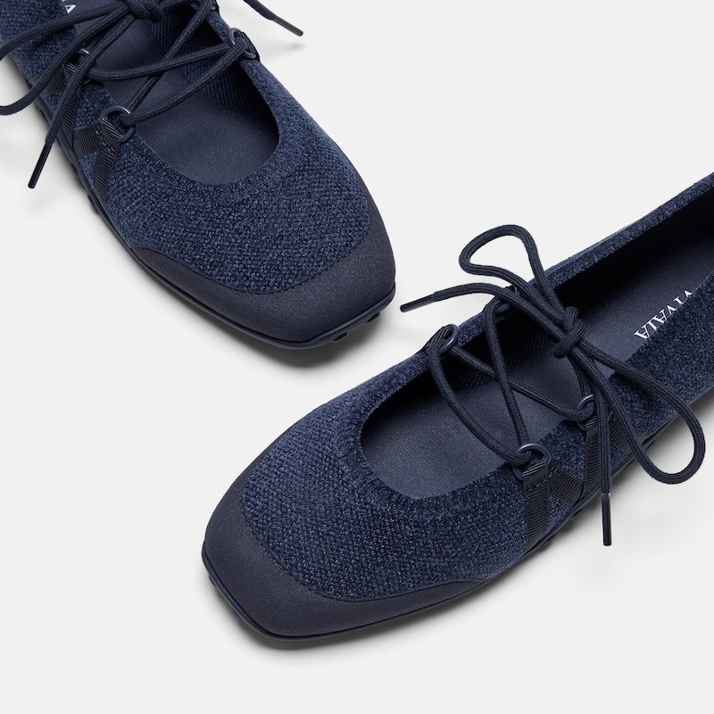 Square-Toe Hybrid Mary Janes (Cecily), Navy, EU39 | VIVAIA