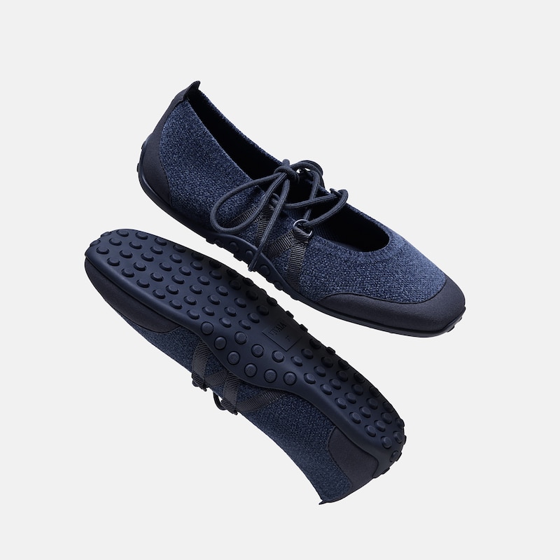 Square-Toe Hybrid Mary Janes (Cecily), Navy, EU39 | VIVAIA