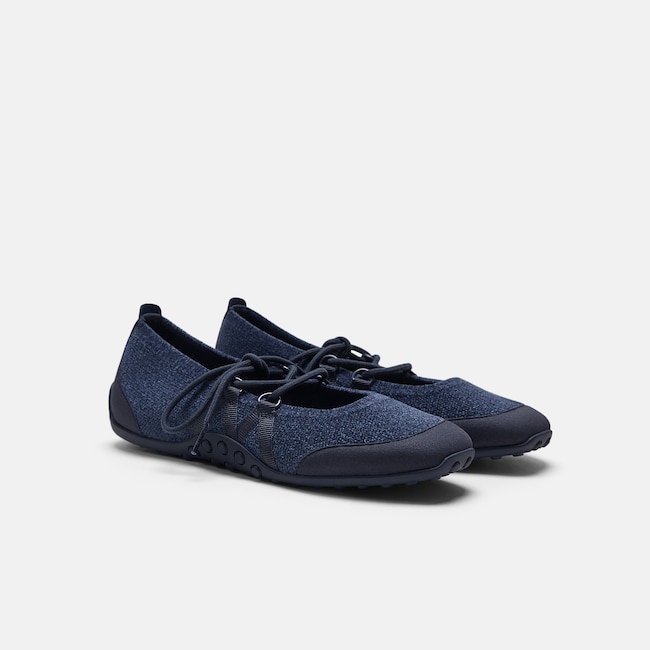 Square-Toe Hybrid Mary Janes (Cecily) - Navy
