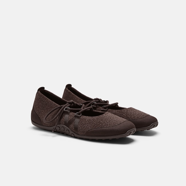 Square-Toe Hybrid Mary Janes (Cecily) - Dark Chocolate