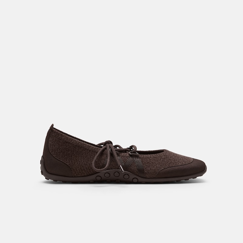 Square-Toe Hybrid Mary Janes (Cecily), Dark Chocolate, EU38 | VIVAIA
