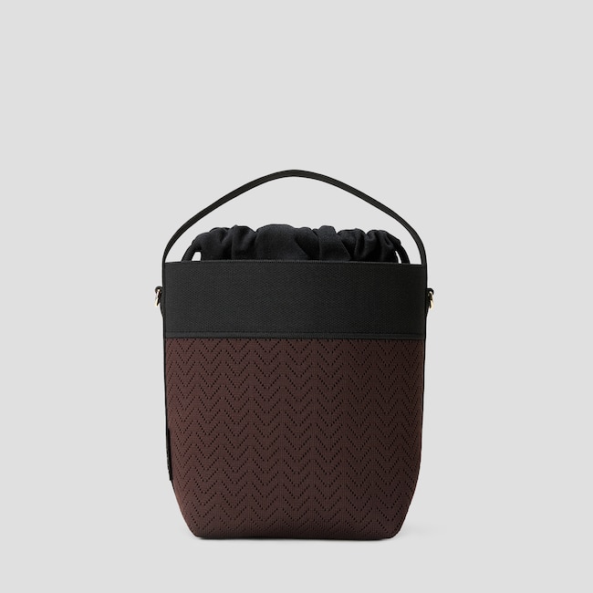 The Bucket Tote (Farreh) - Dark Chocolate & Black Harvest Grain