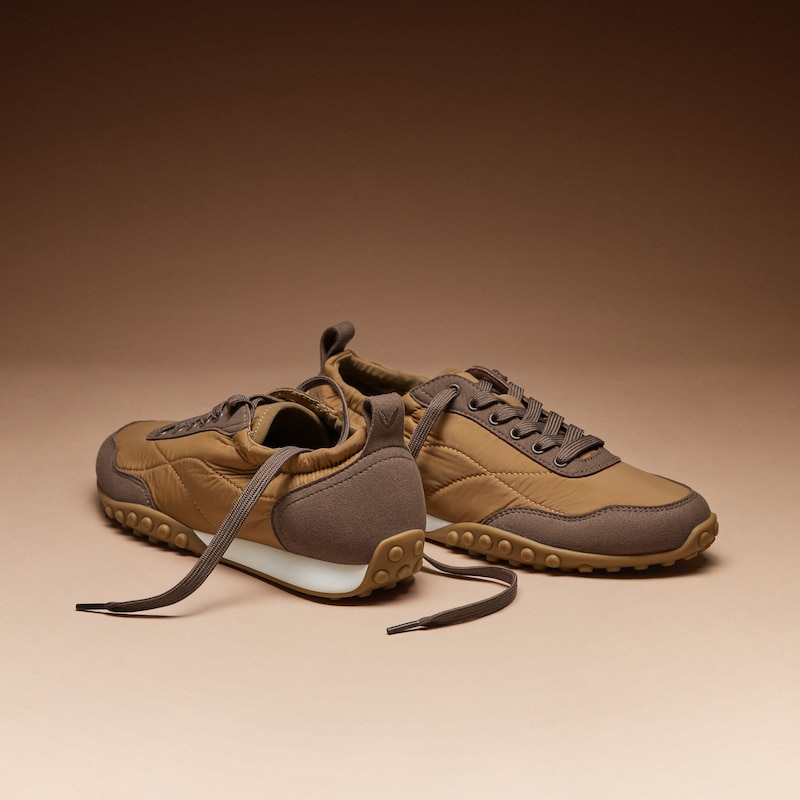 Round-Toe Casual Sneakers (Lexi), DARK CHESTNUT & BISON, EU35 | VIVAIA