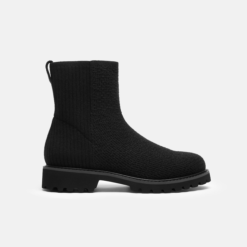 Round-Toe Wool Ankle Boots (Freja), Black, EU41 | VIVAIA