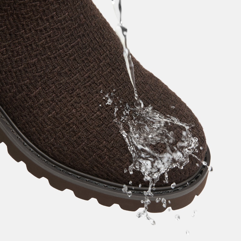Round-Toe Wool Ankle Boots (Freja), Cocoa Brown, EU38.5 | VIVAIA