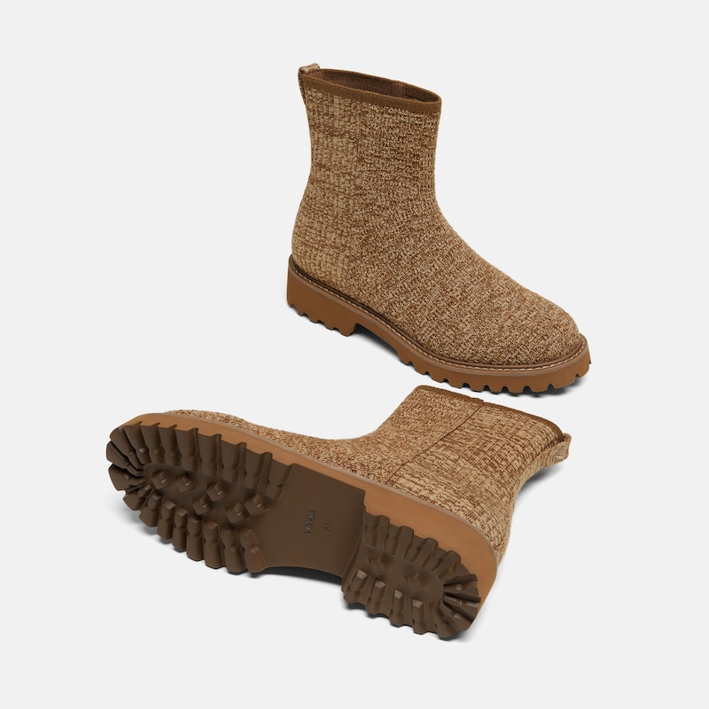 Round-Toe Wool Ankle Boots (Freja), Multi Tan, EU39 | VIVAIA