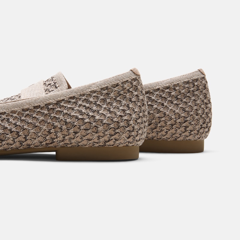 Square-Toe Icon Loafers (Silvie), Apricot Camel & Dark Taupe, EU40 | VIVAIA