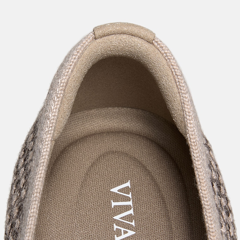 Square-Toe Icon Loafers (Silvie), Apricot Camel & Dark Taupe, EU40 | VIVAIA