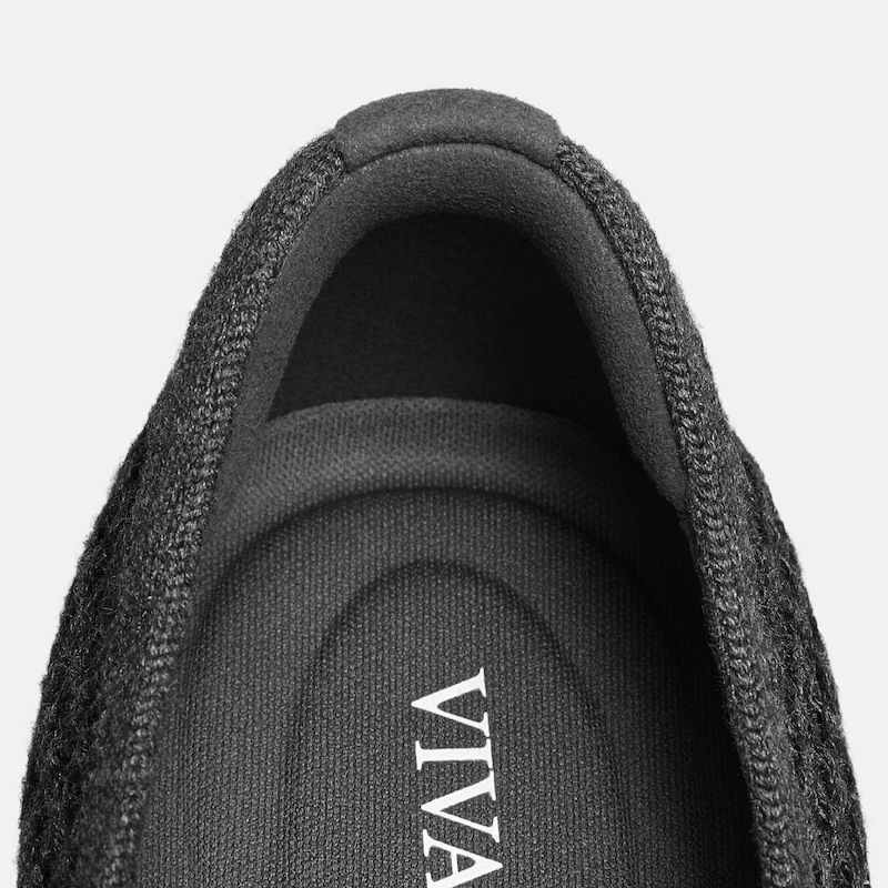Square-Toe Icon Loafers (Silvie), Black & Grey, EU35 | VIVAIA