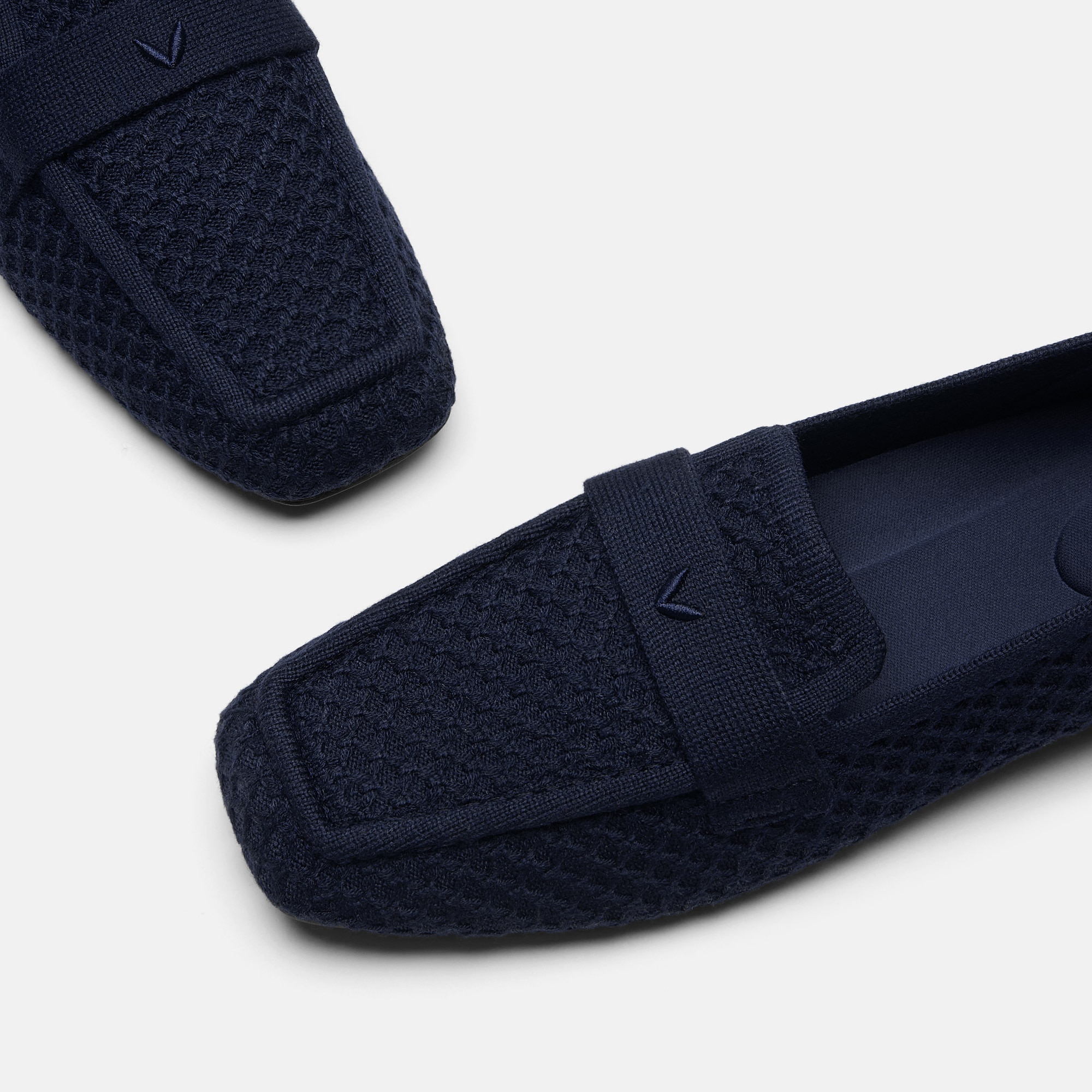 Square-Toe Icon Loafers (Silvie), Navy, EU35 | VIVAIA