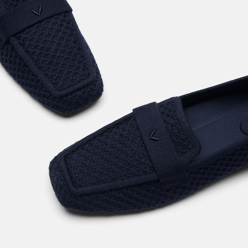 Square-Toe Icon Loafers (Silvie), Navy, EU35 | VIVAIA