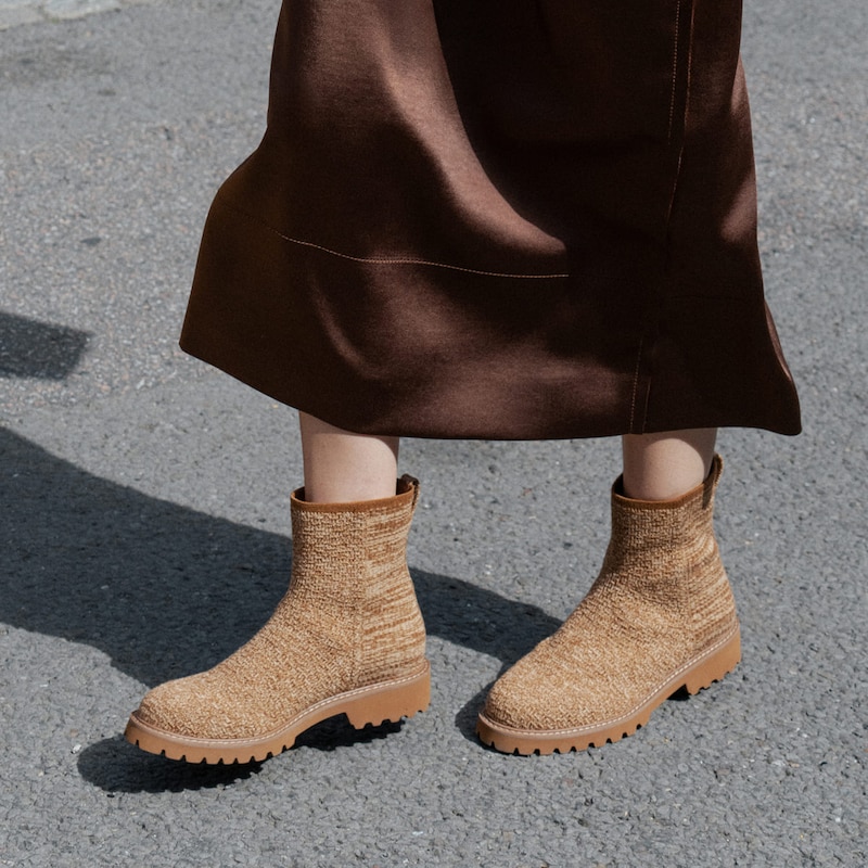 Round-Toe Wool Ankle Boots (Freja), Multi Tan, EU37.5 | VIVAIA
