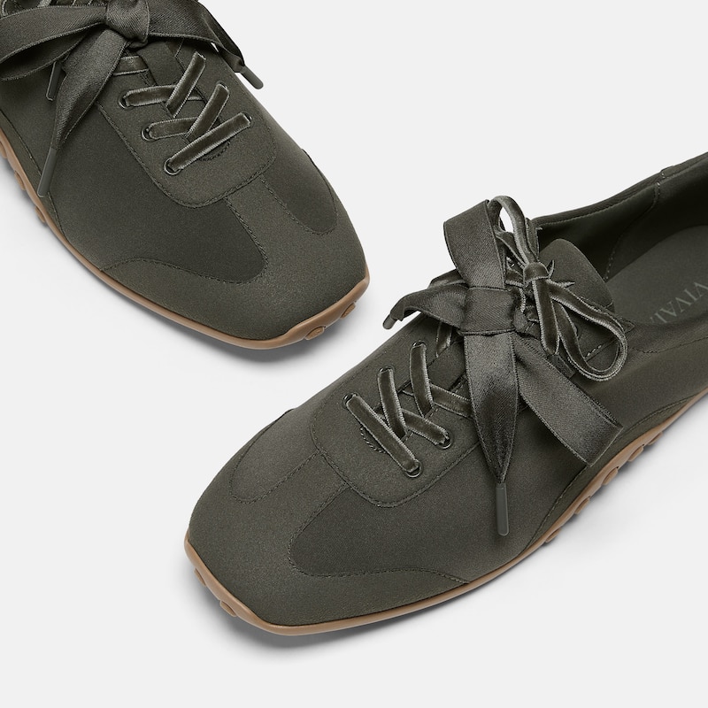 Square-Toe Jogger Sneakerina (Carol), Seaweed, EU39.5 | VIVAIA