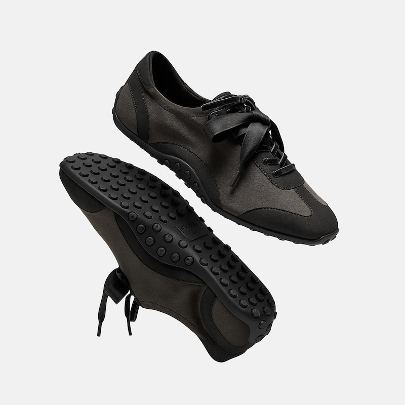 Square-Toe Jogger Sneakerina (Carol), Amber Brown & Black, EU39 | VIVAIA