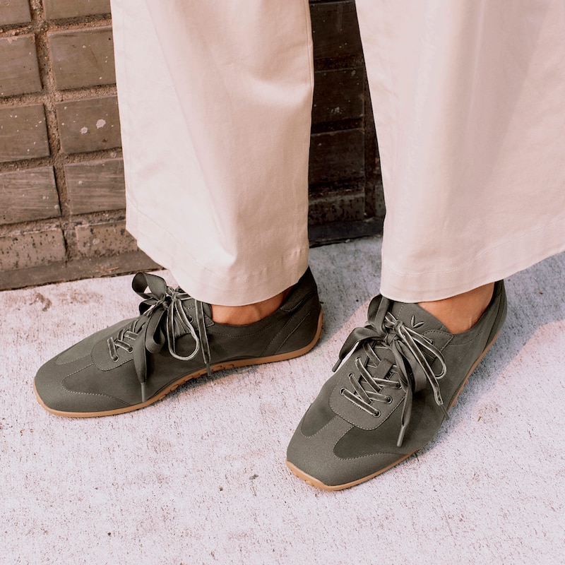 Square-Toe Jogger Sneakerina (Carol), Seaweed, EU39.5 | VIVAIA