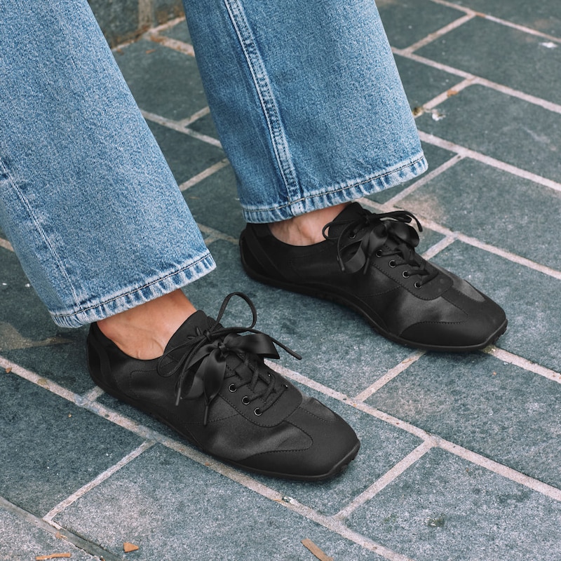 Square-Toe Jogger Sneakerina (Carol), Black, EU39.5 | VIVAIA