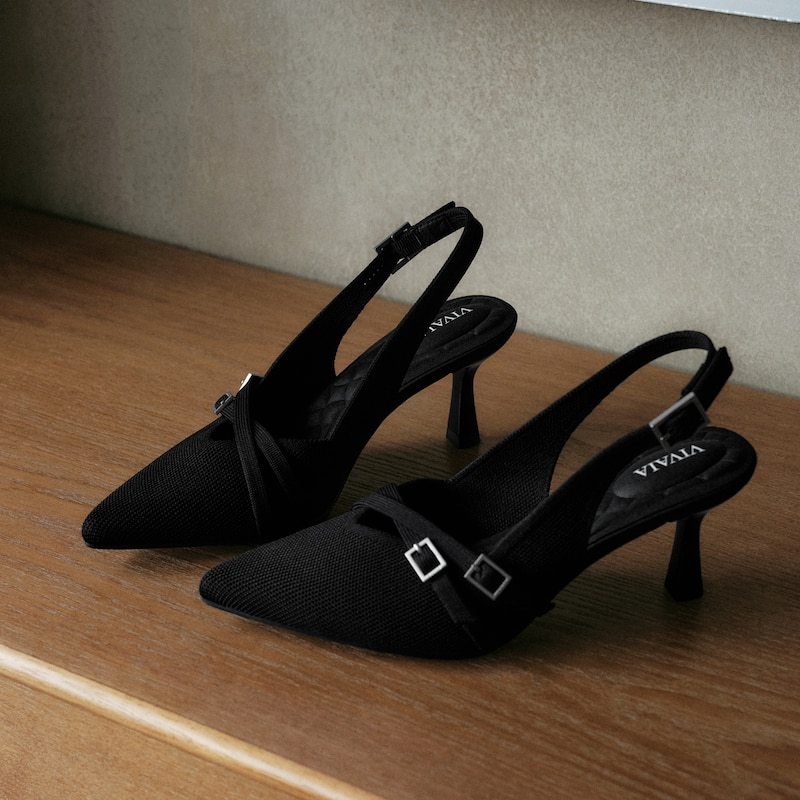 PointEase™ Slingback Heels (Adela), Black, EU36.5 | VIVAIA