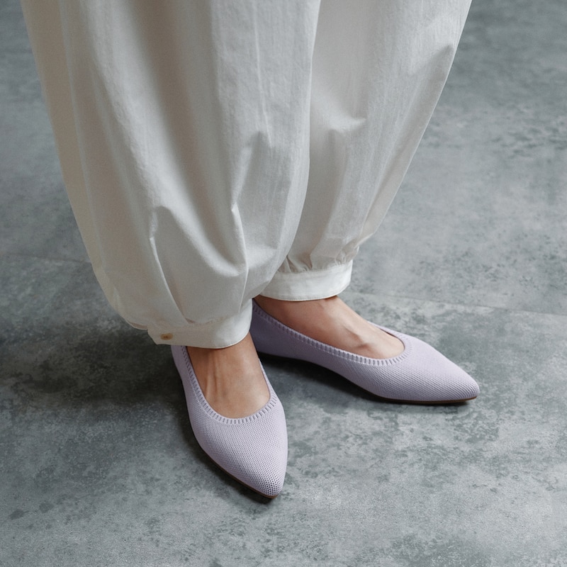Pointed-Toe Ballet Flats (Aria 5°), LIGHT VIOLET, EU42 | VIVAIA