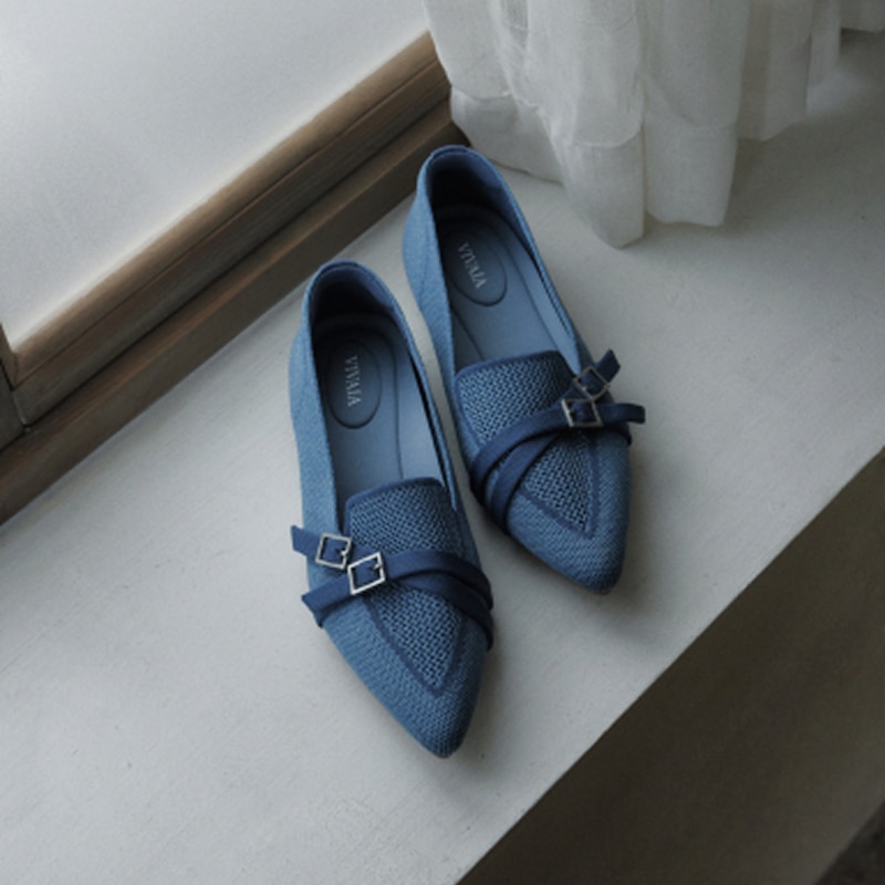 Pointed-Toe Aria Crisscross Loafers (Marvis), DENIM&VINTAGE, EU37 | VIVAIA