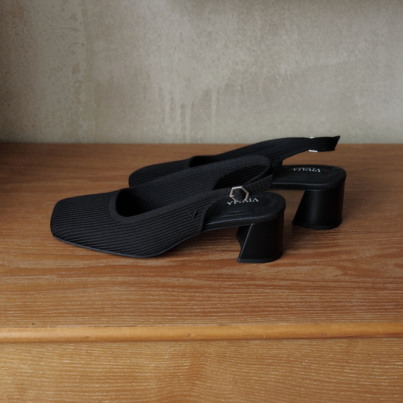 Margot Slingback Heels (Mikko), Black, EU39 | VIVAIA