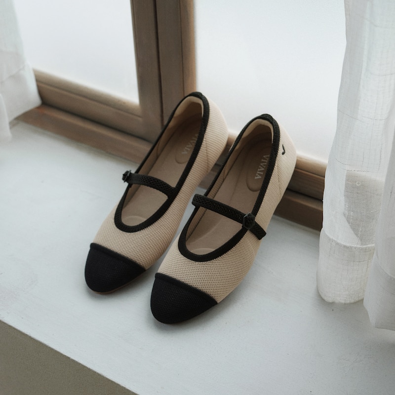 Almond-Toe Mary Janes AdaptAll™ (Tamia Mary Jane), ALMOND BLACK, EU37 | VIVAIA
