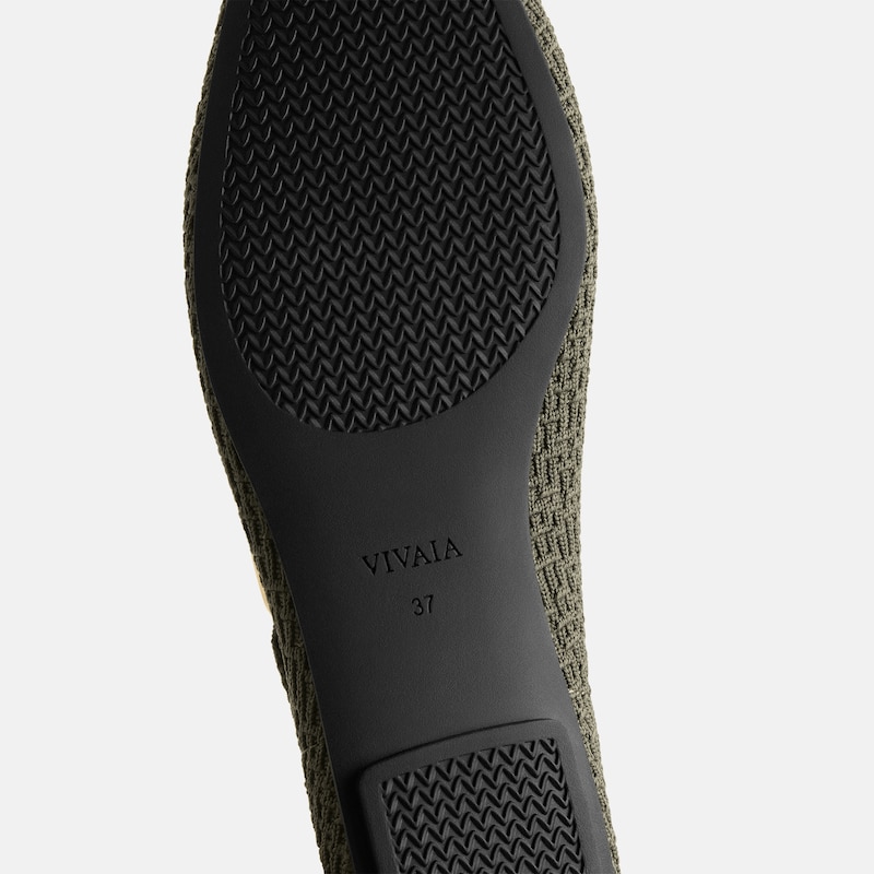 Mini Square-Toe Mary-Jane Flats (Jovin), Burnt Olive, EU39.5 | VIVAIA